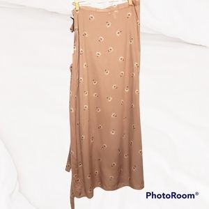 NWT Amuse Society wrap floral print maxi skirt size L